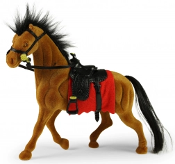 cheval en peluche avec harnachement 16 cm