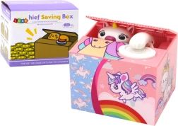 Tirelire Apprenons à Économiser Licorne Mélodie Rose