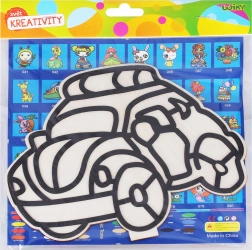 Set créatif pour enfants – image en bois avec pâte à modeler à billes