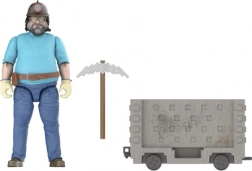 Minecraft Steve du film avec chariot de mine – figurine articulée avec wagonnet