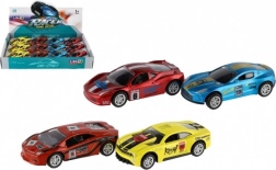 Voiture de course à rétrofriction 8,5 cm – métal et plastique, couleurs assorties