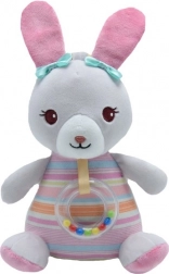 Lapin en peluche musical rose 20 cm