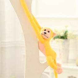 Singe en peluche avec son 80 cm – jaune