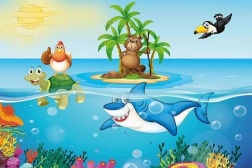 Puzzle en bois ART PUZZLE Poulet en vacances 50 pièces