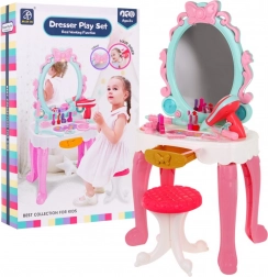 Coiffeuse interactive pour filles 3+ Tabouret + sèche-cheveux + accessoires