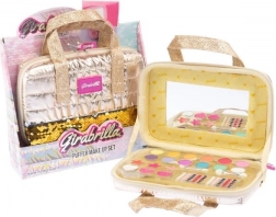 Coffret cosmétique GIRABRILLA trousse de maquillage dorée avec miroir