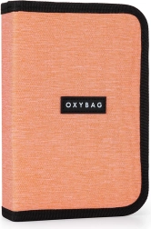 Trousse scolaire à un seul étage avec 2 rabats UNICOLOR, vide, abricot