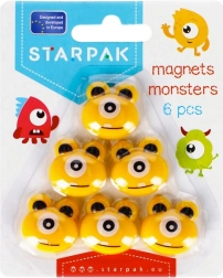 Magnets petits monstres – ensemble d’aimants puissants (6 pcs)