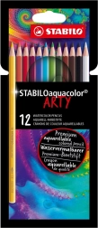 Ensemble de crayons aquarelle Stabilo Aquacolor Arty 12 pcs