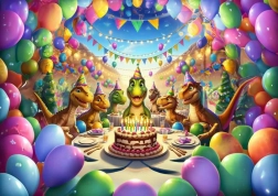 Puzzle fête des dinosaures 50 pièces