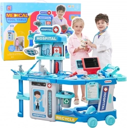 Mallette médicale 2-en-1 – hôpital dans une valise avec lumières et sons