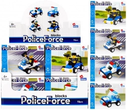 Jeu de construction Police – mini véhicules, 4 variantes