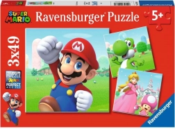 RAVENSBURGER puzzle pour enfants SUPER MARIO 3×49 pièces