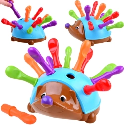 Hérisson éducatif avec piquants colorés pour la motricité fine