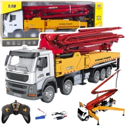 Bétonnière de chantier télécommandée avec pompe HUINA 1:18 en métal