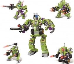 Qman Kit de construction robotique de police 4‑en‑1