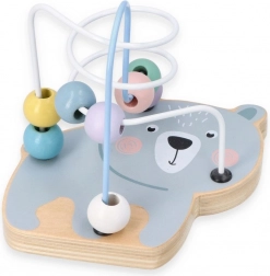 Labyrinthe en bois avec perles en forme d'ours