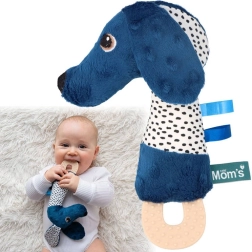 Jamiś peluche sonore avec anneau de dentition et oreilles bruissantes MOMS