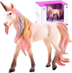 Figurine de collection licorne – Crinière arc-en-ciel pastel
