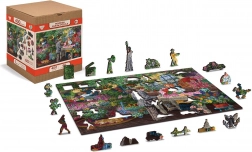 puzzle en bois recto-verso fleuriste 2-en-1, 400 pièces – WOODEN CITY