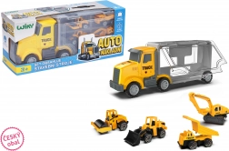Camion avec machines de chantier, boîte 28 cm, 4 pièces – emballage tchèque