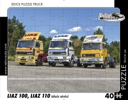 Puzzle RETRO-AUTA TRUCK LIAZ 100 et LIAZ 110 – tracteurs routiers, 40 pièces