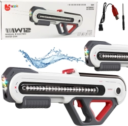 Blaster à eau électrique W12 avec éclairage LED, blanc