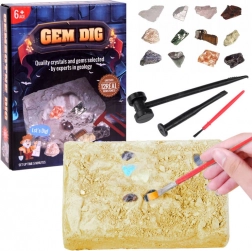 Kit archéologique – fouilles avec pierres précieuses pour enfants