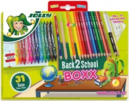 Set de crayons et feutres – rentrée des classes, 31 pièces