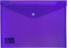 Pochette plastique avec bouton-pression A4 OPALINE, violette, 180 µm