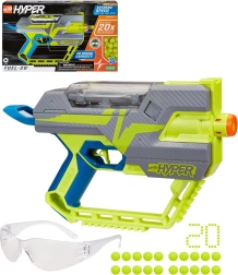 Blaster Hasbro Nerf Hyper Fuel-20 avec billes et lunettes de protection