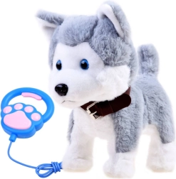 Husky en peluche interactif avec boucle et sons