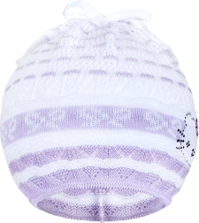 Bonnet-foulard tricoté New Baby Chaton violet 3–4 ans