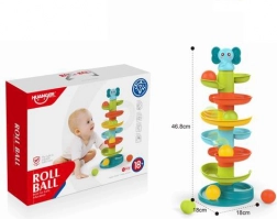 Tour avec toboggan et balles Éléphanteau