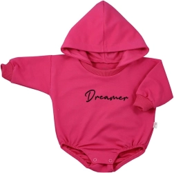 Body de survêtement pour bébé à capuche Koala Dreamer – rose foncé