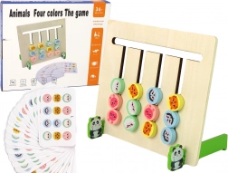 Jeu éducatif en bois quatre couleurs animaux
