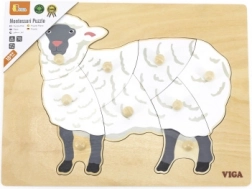 Puzzle d’insertion Montessori en bois – mouton VIGA