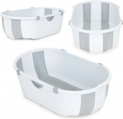 Baignoire pour enfant, baignoire de voyage pliante, bonde grise