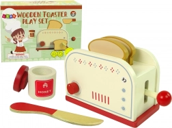 Grille-pain en bois avec accessoires de cuisine pour enfants