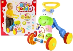 trotteur joyeux hippopotame avec roues en gomme et miroir