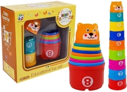 Pyramide de gobelets pour bébés avec chiffres