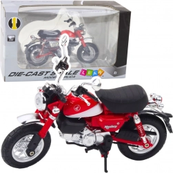 Moto rétro en métal rouge 1:12