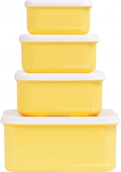 Ensemble de quatre boîtes à goûter motif amis des animaux