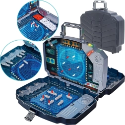 Bataille navale électronique portable en mallette avec lumières et sons, 5+