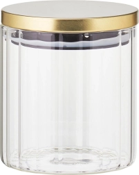 Bocal en verre pour denrées sèches avec couvercle et joint en silicone 650 ml