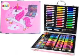 Set créatif dans une valisette avec licorne, rose, 150 pièces