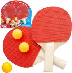 Woopie Ensemble de Raquettes de Tennis de Table + 3 Balles