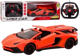 Voiture RC de Course avec Portes Ouvrantes 1:12 Orange