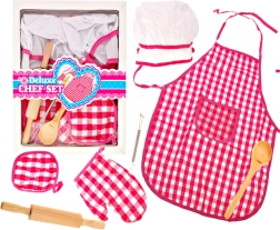 Set de cuisine pour enfants, 7 pièces avec boîte cadeau