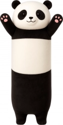 Coussin peluche Panda noir et blanc 70 cm